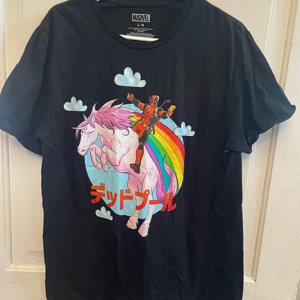 Marvel Black Shirt with Colorful Graphic